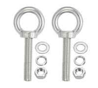 PATIKIL Boulon d'Ancrage à Œil M14 x 60mm, 2 Pièces en Acier Inoxydable 304 avec Écrous et Rondelles pour Suspendre des Hamacs et autres Articles