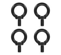 PATIKIL Boulons À Œil De Levage M10 X 18mm / 3/8" X 11/16", 4 Pcs 304 Acier Inoxydable Épaulement Anneau Fileté Vis Boulon À Œil Pour Levage, Noir