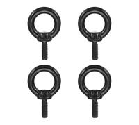 PATIKIL Boulons À Œil De Levage M4 X11mm / 3/16" x 7/16", 4 Pcs 304 Acier Inoxydable Épaulement Anneau Fileté Vis Boulon À Œil Pour Levage, Noir