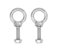 PATIKIL Boulons d'Œil d'Épaule de Levage M10x40 Acier inoxydable 304 Filetage Mâle avec Joint d'Écrou à Vis Hexagonale Rondelle Plate pour Suspendre Chaîne Câble Métallique, 2 ensembles