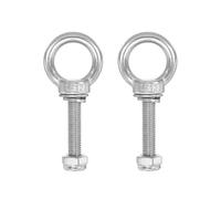 PATIKIL Boulons d'Œil d'Épaule de Levage M12x60 Acier inoxydable 304 Filetage Mâle avec Joint d'Écrou à Vis Hexagonale Rondelle Plate pour Suspendre Chaîne Câble Métallique, 2 ensembles