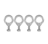 PATIKIL Boulons d'Œil d'Épaule de Levage M8x20 Acier inoxydable 304 Filetage Mâle avec Joint d'Écrou à Vis Hexagonale Rondelle Plate pour Suspendre Chaîne Câble Métallique, 4 ensembles