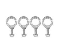 PATIKIL Boulons d'Œil d'Épaule de Levage M8x25 Acier inoxydable 304 Filetage Mâle avec Joint d'Écrou à Vis Hexagonale Rondelle Plate pour Suspendre Chaîne Câble Métallique, 4 ensembles