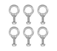 PATIKIL Boulons d'Œil d'Épaule de Levage M8x30 Acier inoxydable 304 Filetage Mâle avec Joint d'Écrou à Vis Hexagonale Rondelle Plate pour Suspendre Chaîne Câble Métallique, 6 ensembles