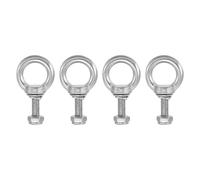 PATIKIL Boulons d'Œil d'Épaule de Levage M8x30 Acier inoxydable 304 Filetage Mâle avec Joint d'Écrou à Vis Hexagonale Rondelle Plate pour Suspendre Chaîne Câble Métallique, 4 ensembles