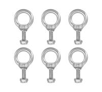 PATIKIL Boulons d'Œil d'Épaule de Levage M8x35 Acier inoxydable 304 Filetage Mâle avec Joint d'Écrou à Vis Hexagonale Rondelle Plate pour Suspendre Chaîne Câble Métallique, 6 ensembles