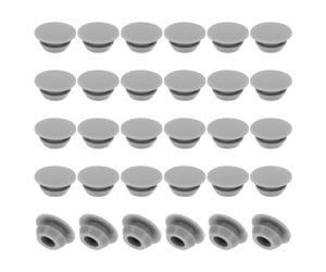 PATIKIL Bouton-Pression Rond en Silicone de 9 mm de Diamètre, 40 Pièces de Type Bouton de Bouchon de Trou de Meuble de Verrouillage à Large Bord Adapté Au Trou de 9 mm, Gris