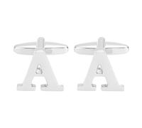 PATIKIL Boutons de manchette classiques en cuivre avec lettre de l'alphabet A pour homme, 26 lettres de A à Z, avec boîte pour homme, père, mari, mariage, cadeau d'affaires, fête d'anniversaire, ton
