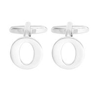 PATIKIL Boutons de manchette en cuivre avec initiale, lettre de l'alphabet O, 26 lettres de A à Z, avec boîte pour homme, père, mari, mariage, cadeau d'affaires, fête d'anniversaire, ton argent