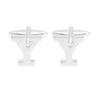 PATIKIL Boutons de manchette en cuivre avec initiale, lettre de l'alphabet Y, 26 lettres de A à Z, avec boîte pour homme, père, mari, mariage, cadeau d'affaires, fête d'anniversaire, ton argent