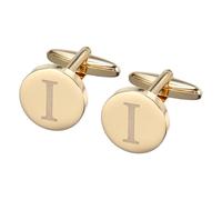 PATIKIL Boutons de manchette ronds en cuivre avec initiale de l'alphabet classique pour père, mari, cadeau de mariage, 22.5x16mm, Cuivre, faux