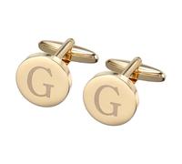 PATIKIL Boutons de manchette ronds en cuivre avec initiale de l'alphabet classique pour père, mari, cadeau de mariage, 22.5x16mm, Cuivre, faux