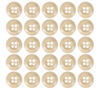 PATIKIL Boutons En Bois 3/5 Pouce (15mm), 50 Pcs De Couture En Bois 4 Trous Ronds Ornementaux Faits Main pour DIY Artisanat Couture Accessoires Vêtements, Beige