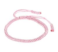 PATIKIL Bracelet porte-bonheur en corde tressée fait main, rond et réglable, pour femme, gemme de protection, idéal pour un anniversaire ou une fête, rose clair