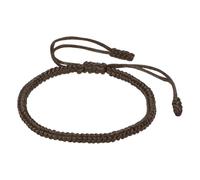 PATIKIL Bracelet porte-bonheur en corde tressée fait main, rond et réglable, pour prière et protection, idéal pour un anniversaire de mariage ou comme cadeau familial, marron