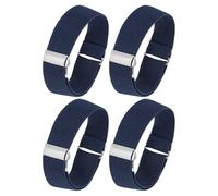 PATIKIL Bracelets de bras réglables, 4 Pack/2 Paire Gaine Antidérapante Élastique pour Manches de Chemise pour Hommes Femmes, Bleu Marine