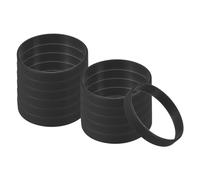 PATIKIL Bracelets en Silicone, Lot de 6 Bracelets Élastiques en Caoutchouc Coloré pour Adultes et Adolescents, Idéaux pour Les Équipes Sportives, Noir
