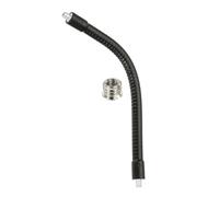 PATIKIL Bras flexible en métal avec filetage mâle 1/4"-20 pour tube gooseneck 8 pouces, support d'extension tube gooseneck universel avec vis réduction pour caméra d'action microphone noir