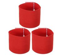 PATIKIL Brassard de Capitaine de Football 9,4x2,5 Pouces, Lot de 3 en Nylon Élastique Réglable pour L'Entraînement D'Équipe des Jeunes et des Adultes, Rouge