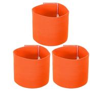 PATIKIL Brassard de Capitaine de Football 9,4x2,5 Pouces, Lot de 3 en Nylon Élastique Réglable pour L'Entraînement D'Équipe des Jeunes des Adultes, Orange