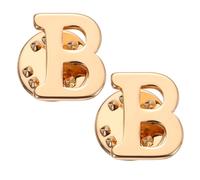 PATIKIL Broches De Lettres Pour Revers, 2 Pcs Broches Initiales Alphabet Pour Revers De Chemise Robe Costus Manteau, Ton Or, Lettre B