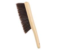 PATIKIL Brosse à main en bois de 33 cm, brosse à poils doux, brosse à poussière avec poignée pour cheminée, canapé, meubles, travail du bois, rédaction, marron
