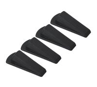 PATIKIL Butées De Porte Pour Le Bas De La Porte, 4 Pack Butée De Porte En Caoutchouc Solide Et Empilable Pour Carrelage Béton Moquette Bois Porte Lourde, Noir