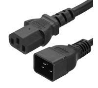 PATIKIL Câble d'alimentation AC 3 Broches C20 Mâle vers C13 Femelle 1.5mm² 2m 6.6Ft 250V 10A 16A Câble D'Extension PDU pour Laptop Electronics Computer Printer Radio Monitor