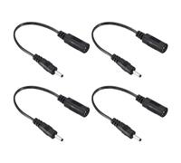 PATIKIL Câble d'Alimentation Femelle DC 5,5x2,1mm vers Mâle DC 3,0x1,1mm de 0,6 Pieds, 4 Adaptateurs de Fil Connecteur de Cordon de Charge pour Lampes de Table, Noir