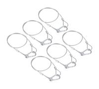 PATIKIL Câble de Sécurité en Acier Inoxydable 23,6"/60cm, 6Paquets 2,5mm Corde de Fil de Sécurité Flexible à Double Boucles avec Crochet pour l'Éclairage de Scène Bagages, Argent