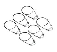 PATIKIL Câble de Sécurité en Acier Inoxydable 31,5"/80cm, 6Paquets 4mm Corde de Fil de Sécurité Flexible à Double Boucle avec Crochet pour l'Éclairage de Scène Bagages, Argent