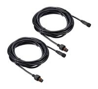 PATIKIL Câble d'Extension à 3 Broches de 16,4 Pieds, 2 Pcs Connecteurs Étanches IP67 18AWG avec Mâle et Femelle aux Deux Extrémités pour Bandes LED, Noir