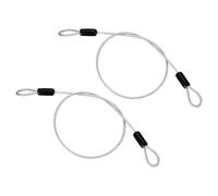 PATIKIL Câble en Acier Inoxydable Gainé de Vinyle de 1/8" de Diamètre avec Boucles, 2 Pcs de 1,6 Pieds (20") de Longueur, Chaîne de Sécurité en Corde Métallique Flexible, Transparent