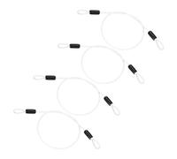 PATIKIL Câble en Acier Inoxydable Gainé de Vinyle de 1/8" de Diamètre avec Boucles, 4 Pcs de 1,6 Pieds (20") de Longueur, Chaîne de Sécurité Flexible pour Cadenas de Bagages, Blanc