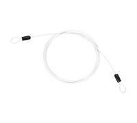PATIKIL Câble en Acier Inoxydable Gainé de Vinyle de 1/8" de Diamètre avec Boucles, Corde Flexible de 6,6 Pieds (79 Pouces) pour Chaîne de Sécurité, Blanc