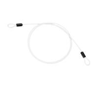 PATIKIL Câble en Acier Inoxydable Gainé de Vinyle de 1/8" de Diamètre avec Boucles, Corde Flexible de 4 Pieds (48") pour Chaîne de Sécurité pour Éclairage de Scène Extérieur, Blanc