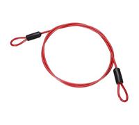 PATIKIL Câble en Acier Inoxydable Gainé de Vinyle de 3/16" de Diamètre avec Boucles, Corde Flexible de 5 Pieds (60") pour Chaîne de Sécurité pour Éclairage de Scène Extérieur, Rouge