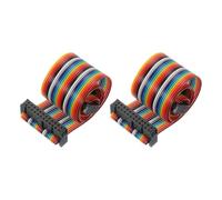 PATIKIL Câble Ruban Plat Avec Connecteur IDC 24 Broches Pas De 2.54 Mm Longueur 300 Mm Largeur 30 Mm 2 Pc Double Rangée Câble Données Femelle À Femelle Pour Disque Dur IDE Imprimante DIY