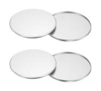 PATIKIL Cache D'objectif Metallique 82mm, 2 Pcs Cache Universel en Aluminium Boitier De Protection Mince 37mm Filetage Filtre Circulaire Fader, Argent
