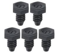 PATIKIL Cache inférieur de Queue de Billard, 5 Paquets de Bouchon en Plastique de Queue de Billard, Protection de Queue de Billard pour Accessoires de Snooker pour bâton de Billard, Noir