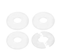 PATIKIL Cache Mitigeur Douche, 4pcs Écussons en ABS Garniture Robinet Douche Muraux pour 28mm, Décoration Rosace Robinet Coffrage Caches Tuyaux d'Eau Chauffage Plomberie Mural, Blanc