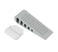 PATIKIL Cale-Porte en Caoutchouc, Butoir de Porte pour Le Bas de La Porte avec Support, Butée de Porte Empilable Robuste pour Protéger Les Murs du Sol en Béton ou en Carrelage, Gris