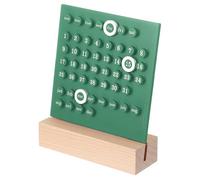 PATIKIL Calendrier Perpétuel en Bois, Support de Calendrier Acrylique de Bureau Affichage de la Date du Mois de la Semaine en Bois pour la Décoration de Bureau de Magasin, Vert