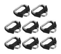 PATIKIL Caméra Sangle Cosse Anneau, 4 Paquets Métal Triangle Diviser Anneau Crampon Adaptateur avec Plastique Capuchon Universel pour Caméra Épaule Sangle, Argent Noir