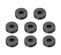 PATIKIL Caoutchouc Espaceur, 8 pcs Anti Vibration Pied Coussin Pare-Chocs 1" OD 0,2" ID Compte Évier Trou Rondelle Rond Néoprène Bagues Espaceur pour Air Compresseur Voiture, Noir