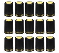 PATIKIL Capuchon rétractable en PVC pour bouteille de vins, 100 pièces 33x45mm Manchons d'étanchéité rétractables pour bouteilles de vins avec motif floral, pour caves à vins, noir