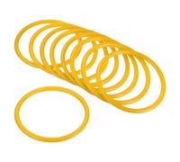 PATIKIL Carnaval Lancer Anneaux 8.5cm ID 24Pcs Plastique Cerceau pour Externe fête faveur Jeu Stand Jaune