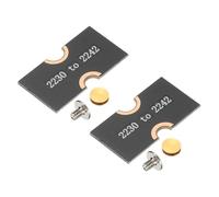 PATIKIL Carte D'Extension M2 NVME SSD pour 2230-2242, 2Pcs Adaptateur D'Extension M.2 Changement vers Taille Longue avec Tournevis pour Bureau Maison Cybercafés, Noir