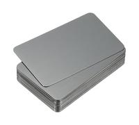 PATIKIL Cartes de visite en acier inoxydable de 0,5 mm, 30 cartes naturels pour gravure laser de cartes de visite DIY, noir