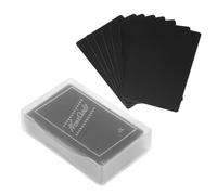 PATIKIL Cartes de visite en métal de 0,21 mm, 100 paquets de cartes de nom naturels en aluminium pour la gravure laser de cartes-cadeaux DIY, noir